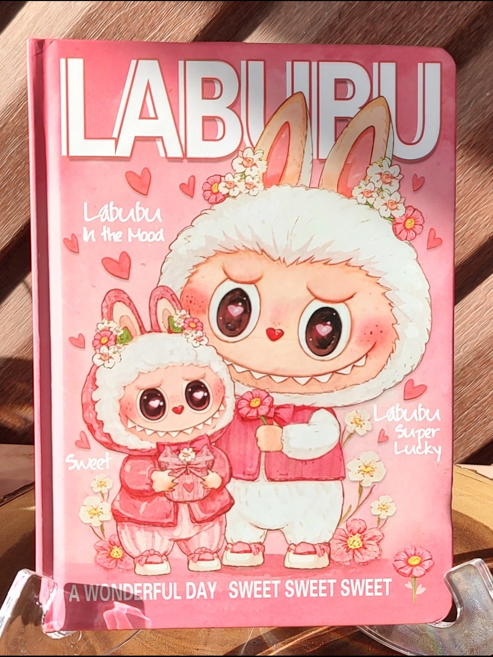 Labubu Pink Hardcover Notebook — Cute Character Journal